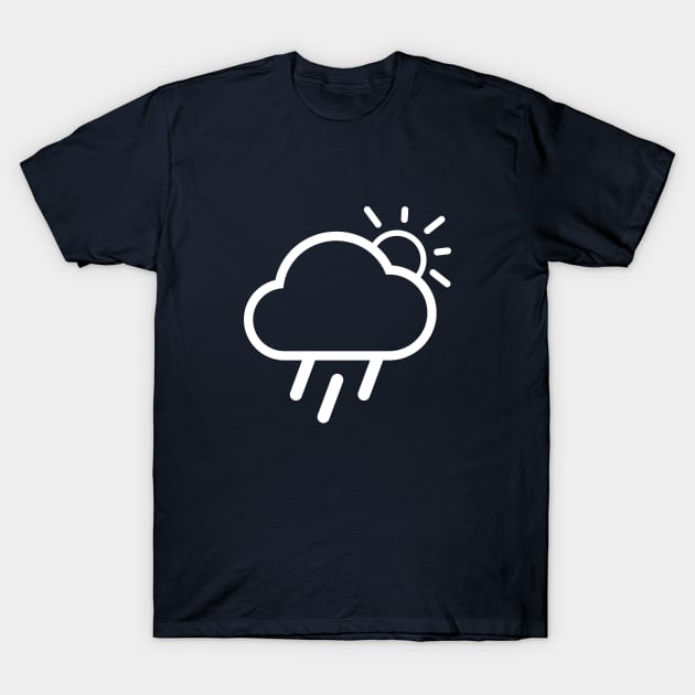 Minimal rain cloud weather T-Shirt by happinessinatee